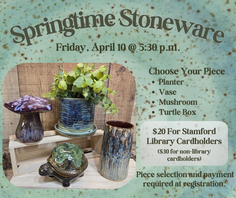 Springtime Stoneware Event Announcement